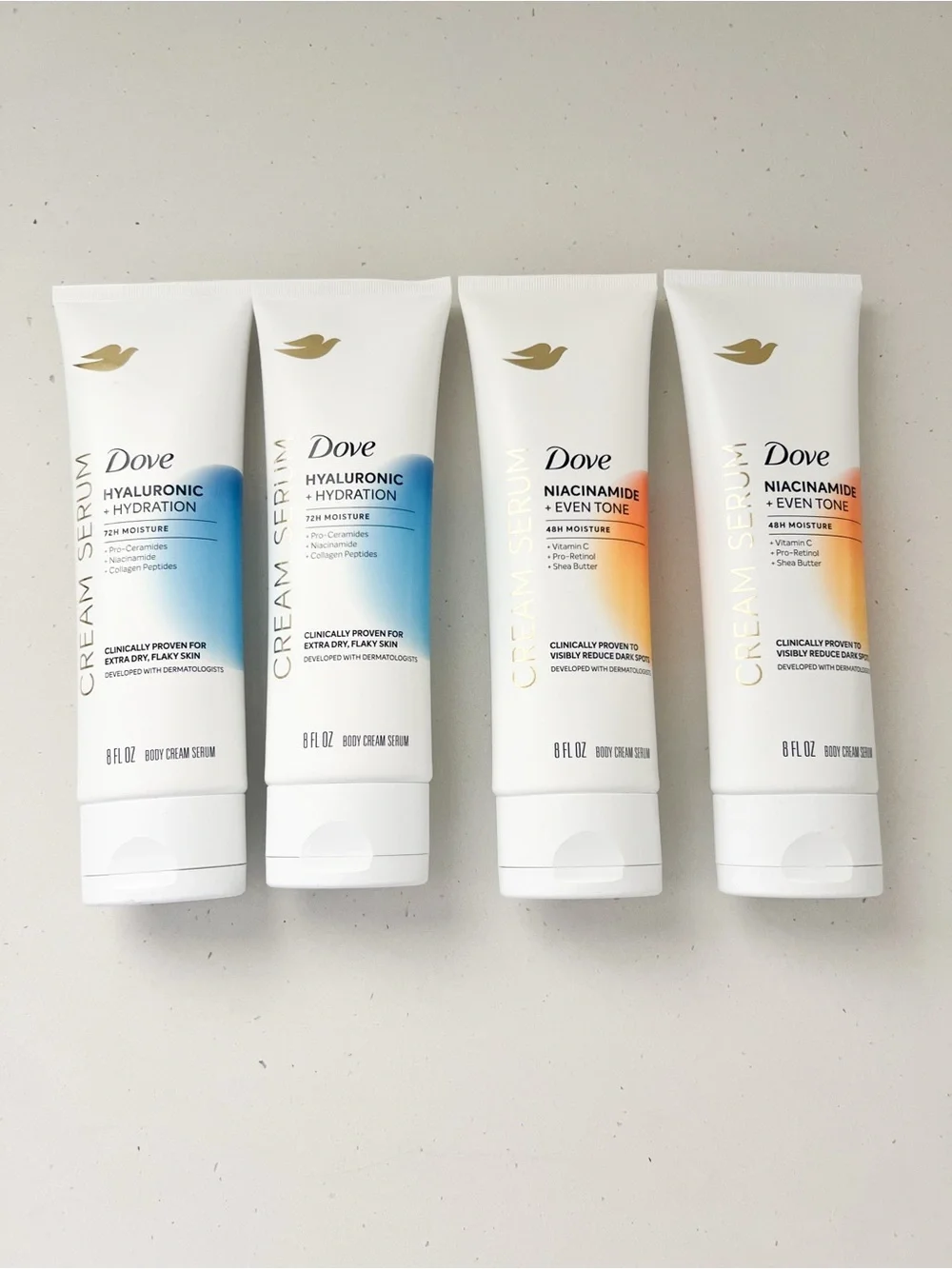 New: Dove cream serum hyaluronic hydration, niacinamide even tone body lotion-4